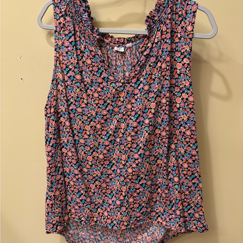 GAP Multicolor Floral Tank Top L